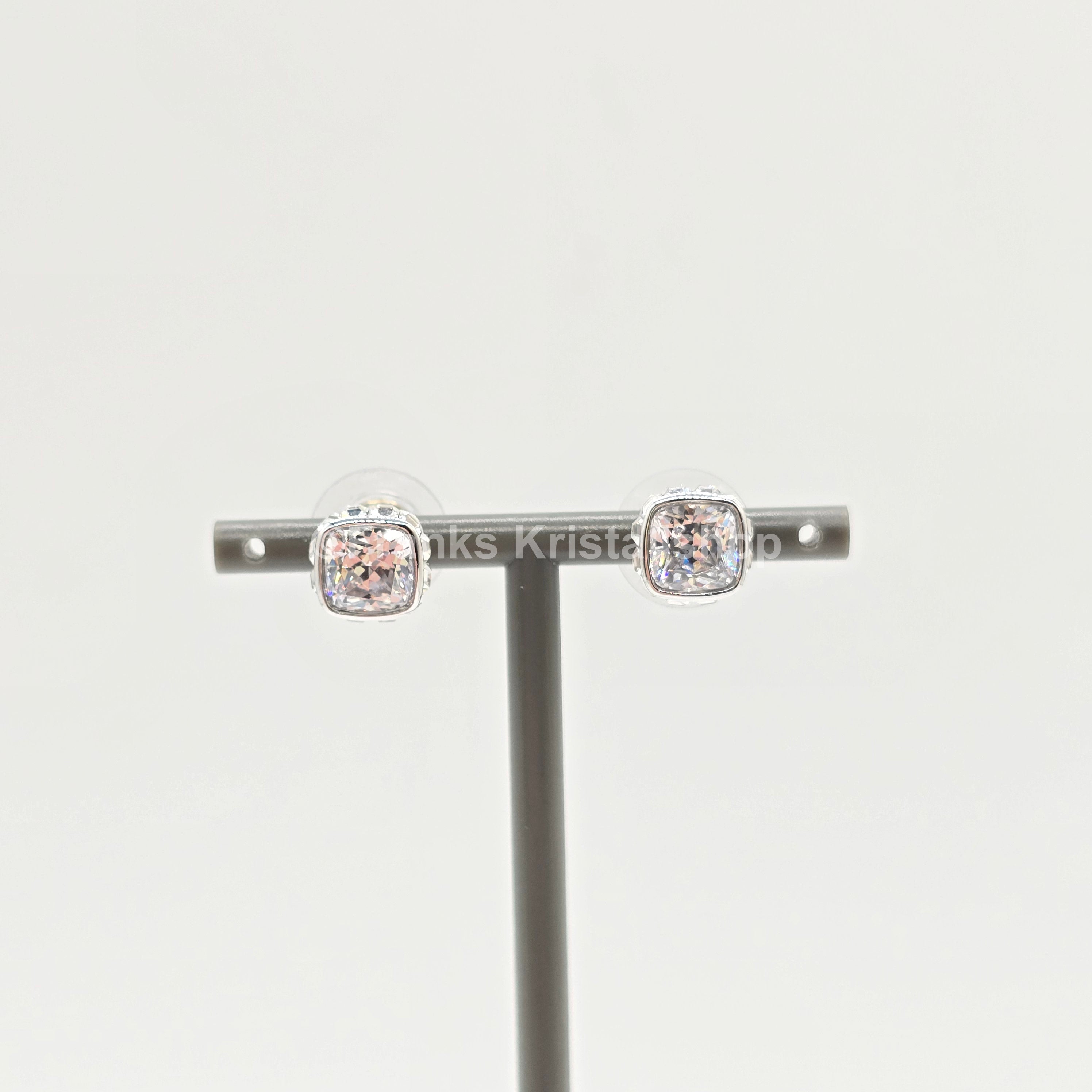 SWAROVSKI Birthstone Ohrstecker, April, Weiß, Rhodiniert 5661957
