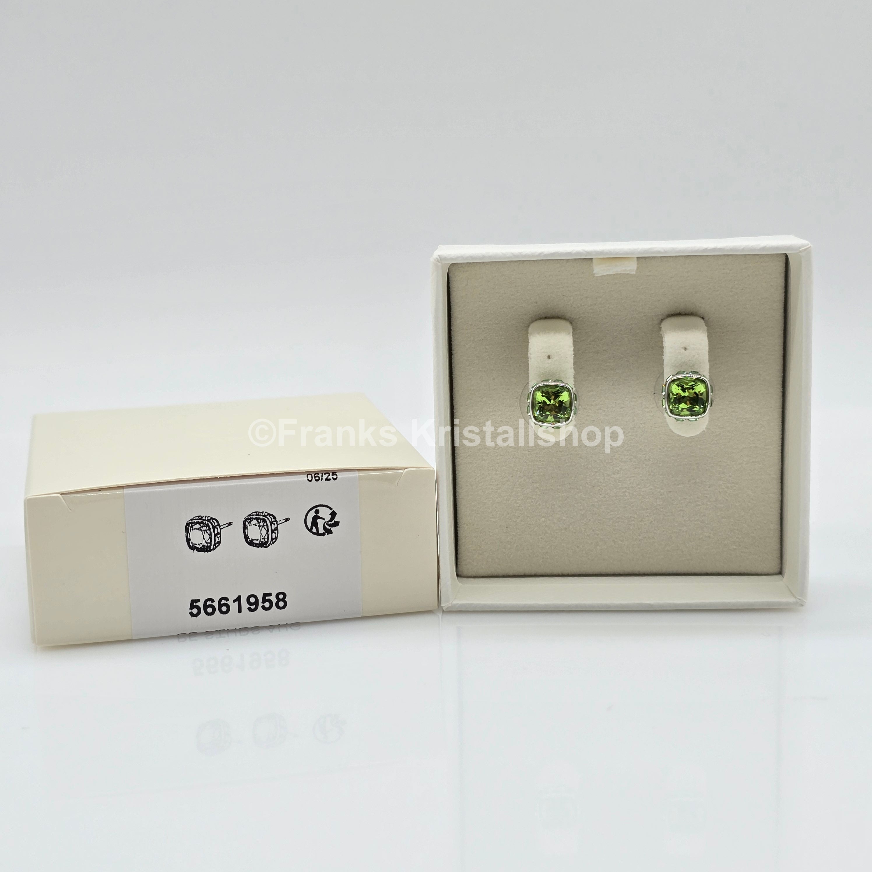 SWAROVSKI Birthstone Ohrstecker, August, Grün, Rhodiniert 5661958
