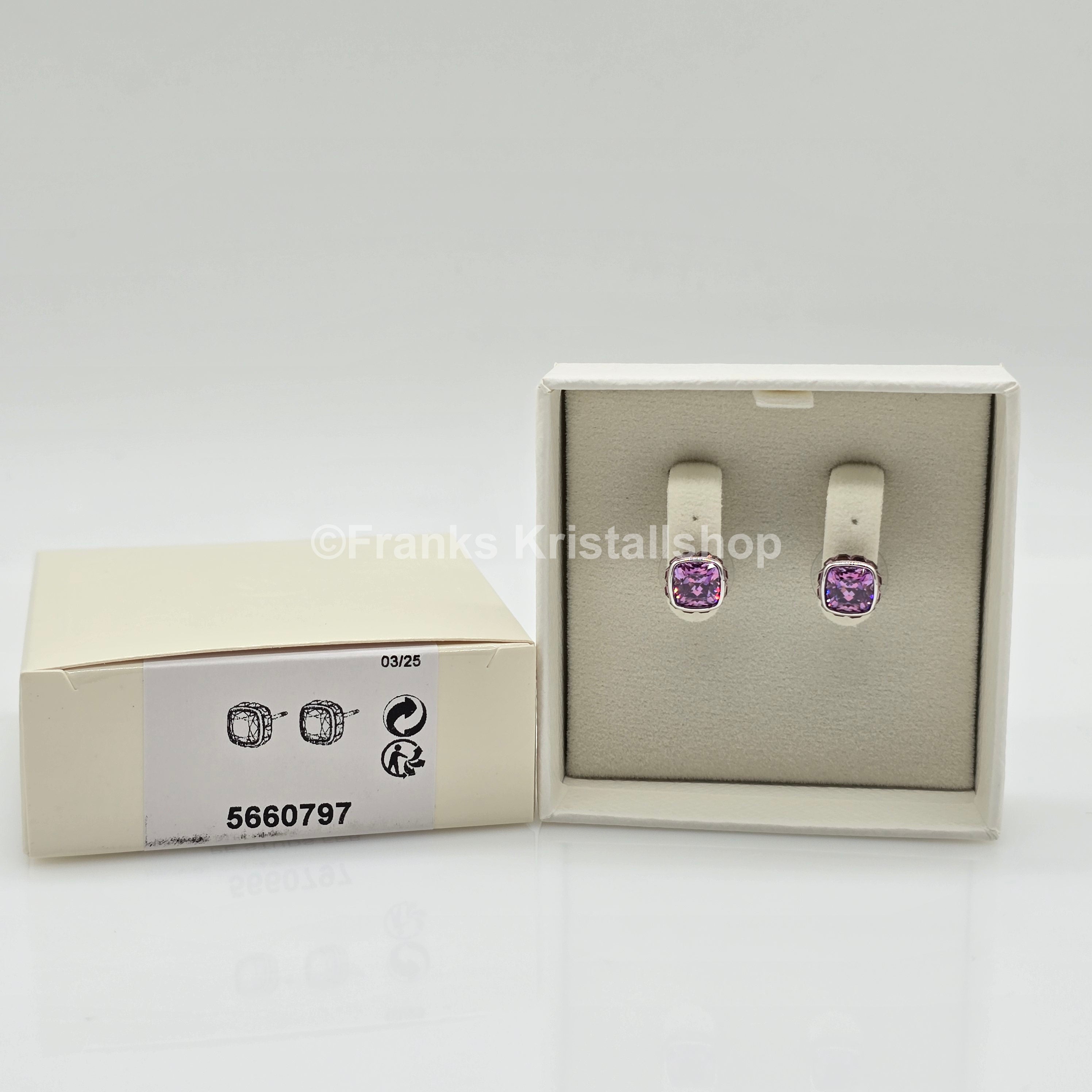 SWAROVSKI Birthstone Ohrstecker Februar, Violett, Lila Rhodiniert 5660797