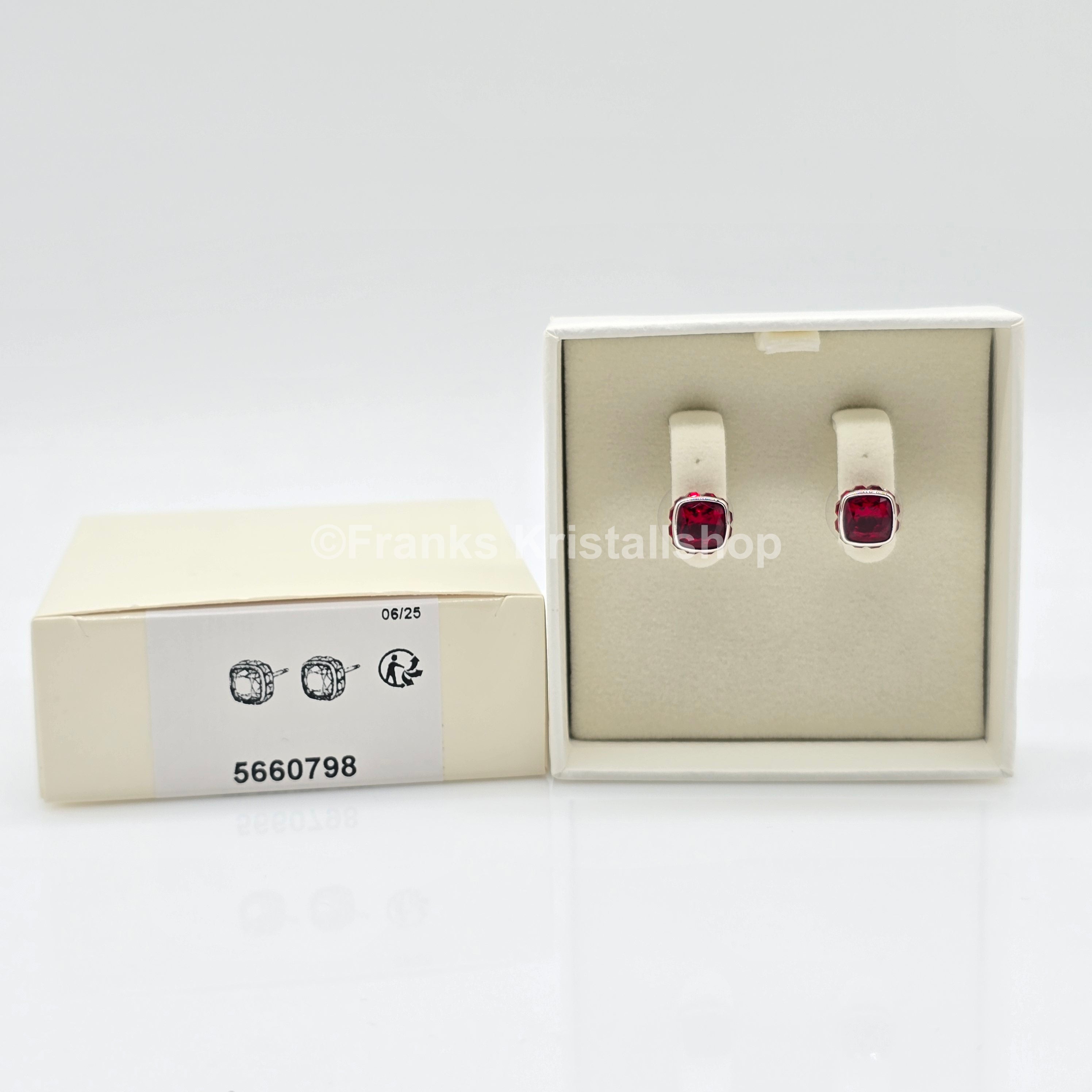 SWAROVSKI Birthstone Ohrstecker, Januar, Rot, Rhodiniert 5660798