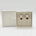 SWAROVSKI Birthstone Ohrstecker, Januar, Rot, Rhodiniert 5660798