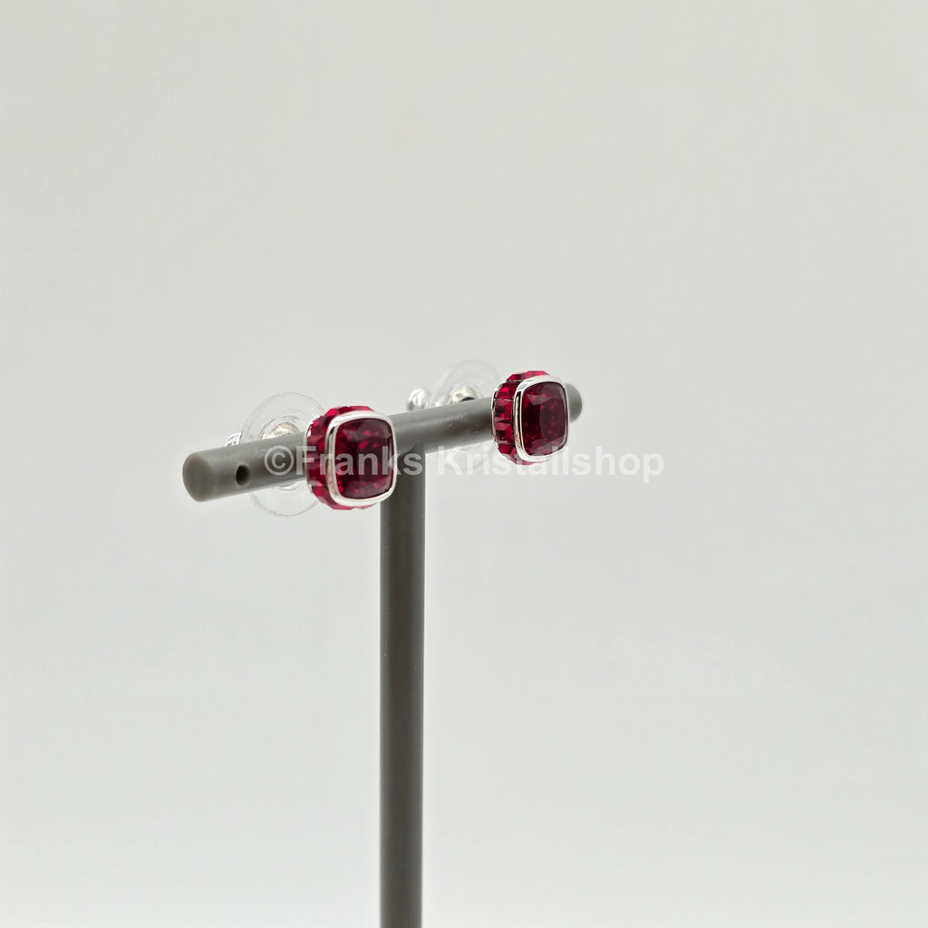 SWAROVSKI Birthstone Ohrstecker, Januar, Rot, Rhodiniert 5660798