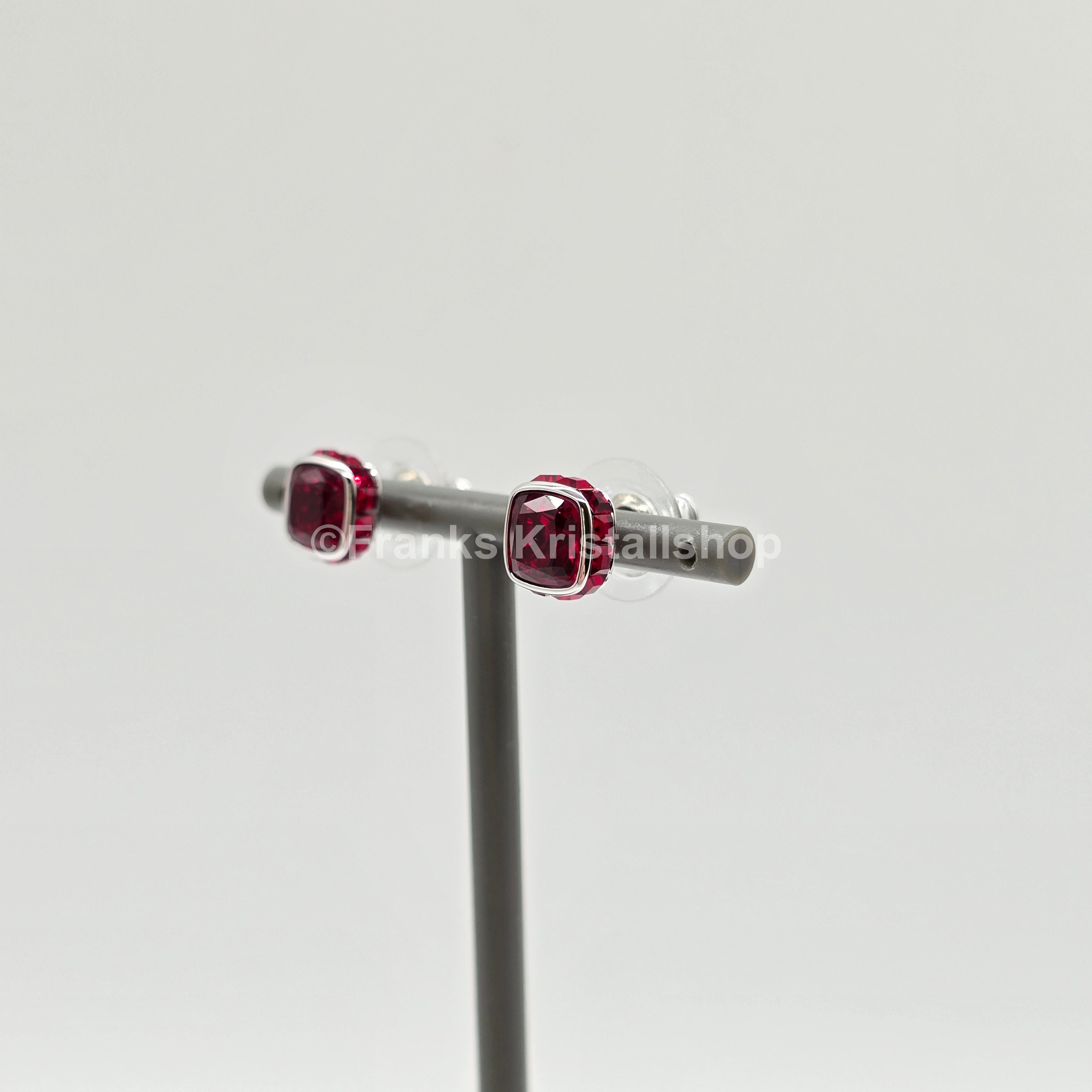 SWAROVSKI Birthstone Ohrstecker, Januar, Rot, Rhodiniert 5660798