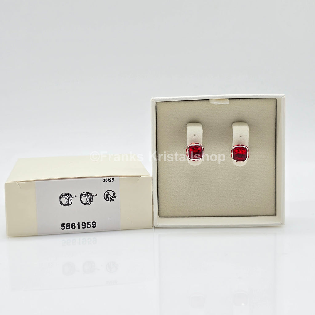 SWAROVSKI Birthstone Ohrstecker, Juli, Rot, Rhodiniert 5661959