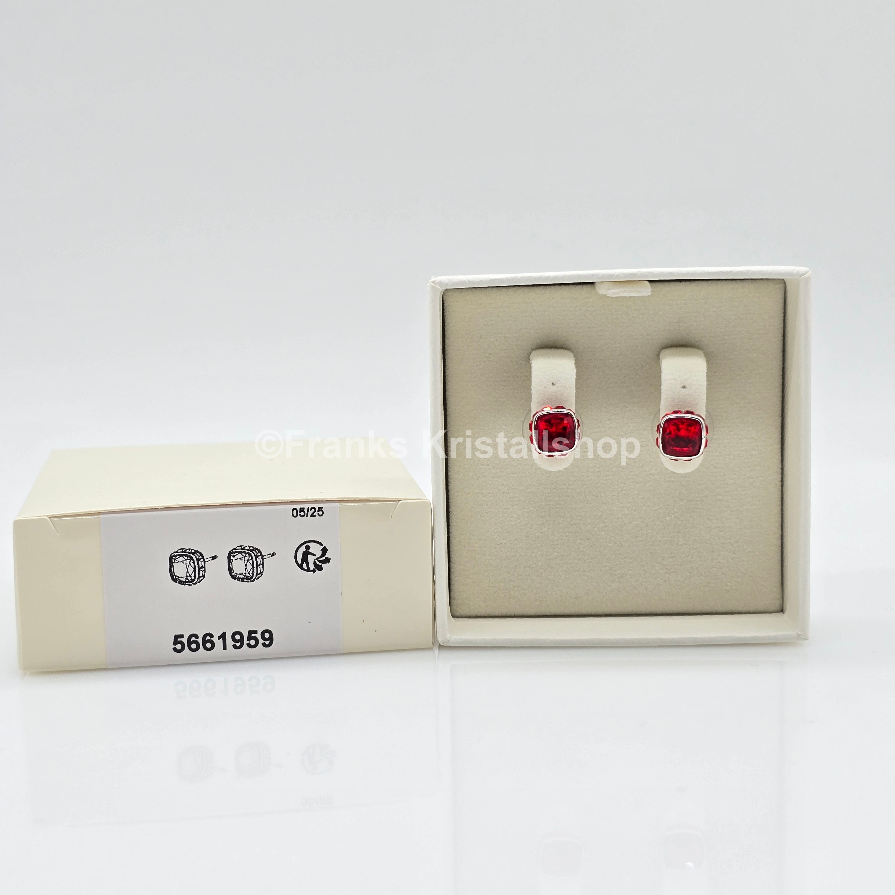 SWAROVSKI Birthstone Ohrstecker, Juli, Rot, Rhodiniert 5661959