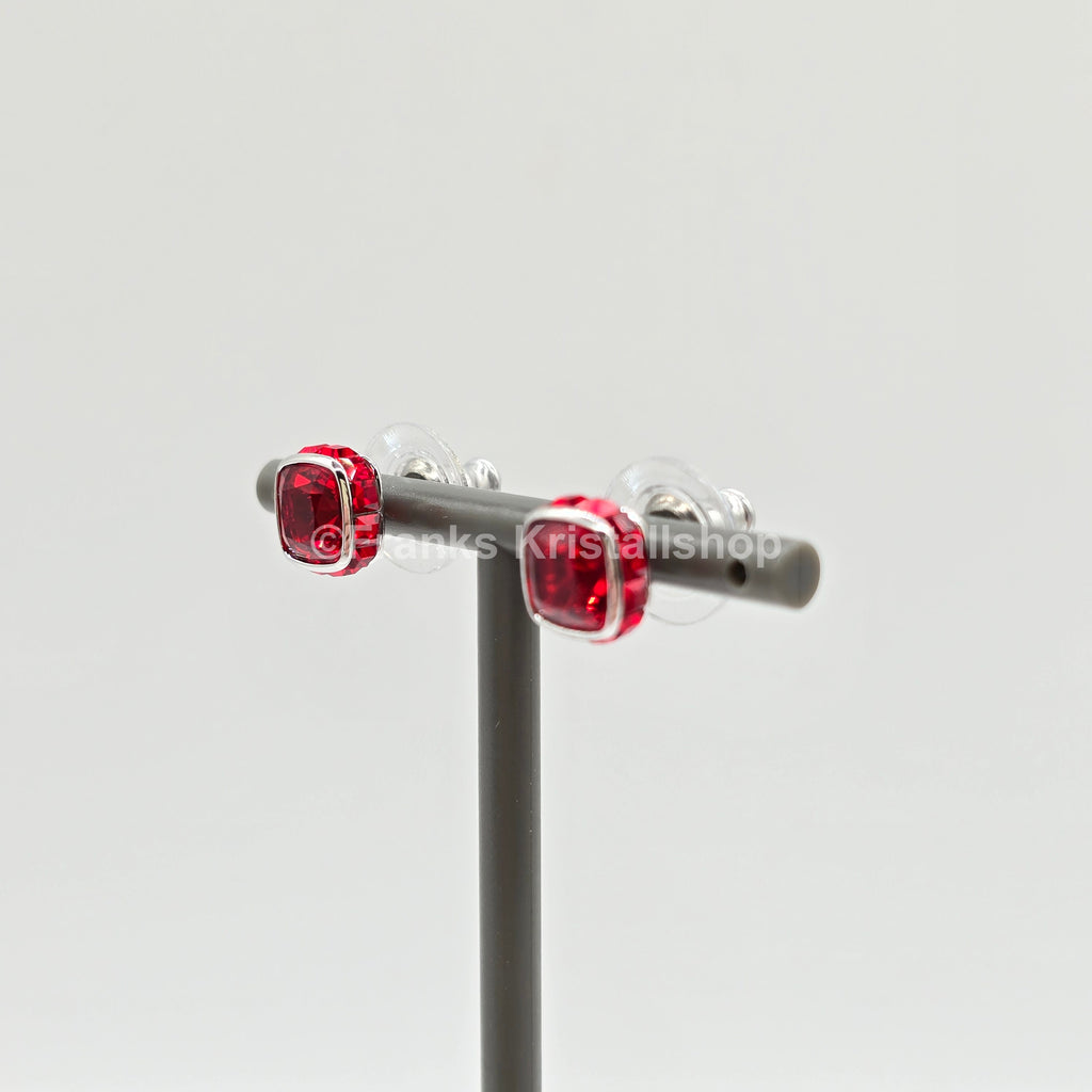 SWAROVSKI Birthstone Ohrstecker, Juli, Rot, Rhodiniert 5661959
