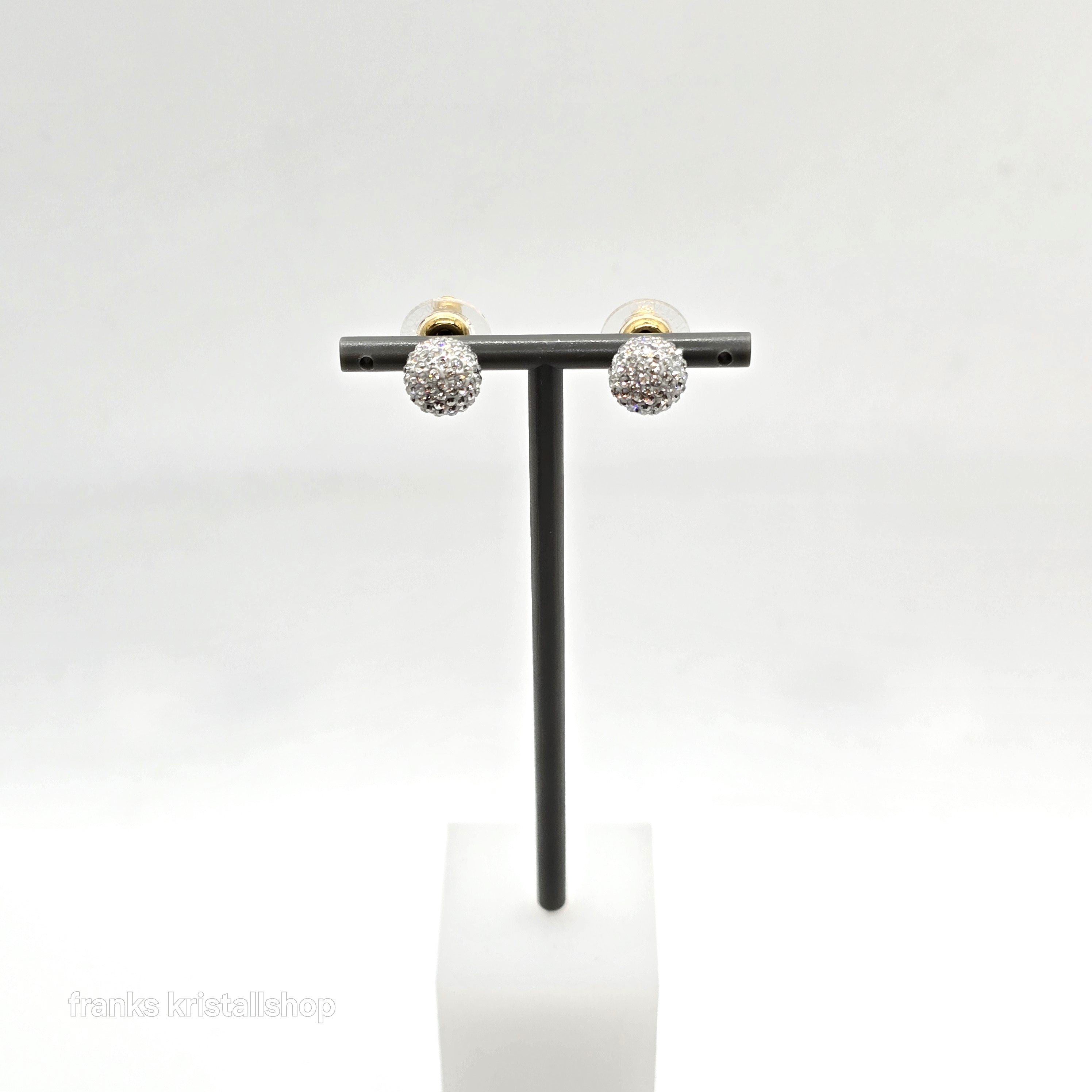 SWAROVSKI Blow Ohrstecker Kugel Ohrringe Weiß, Vergoldet 5528455