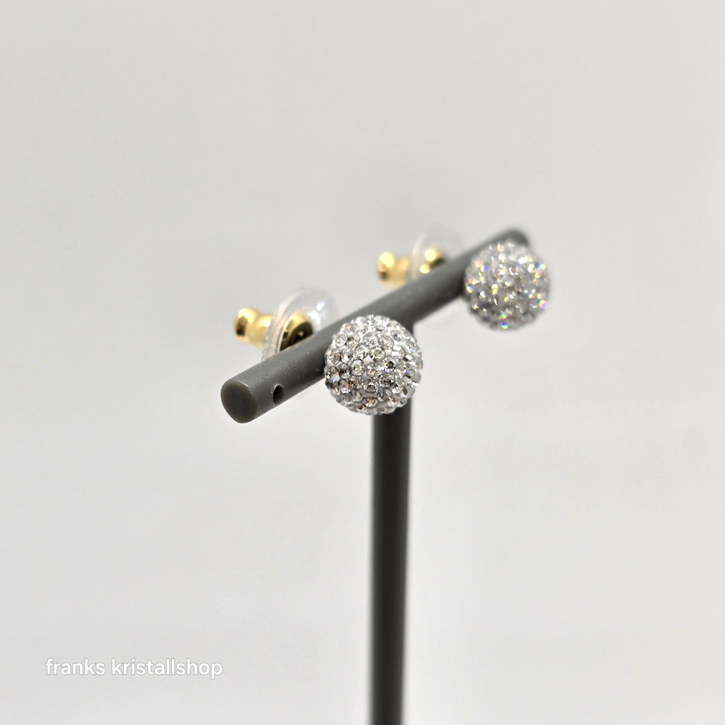SWAROVSKI Blow Ohrstecker Kugel Ohrringe Weiß, Vergoldet 5528455