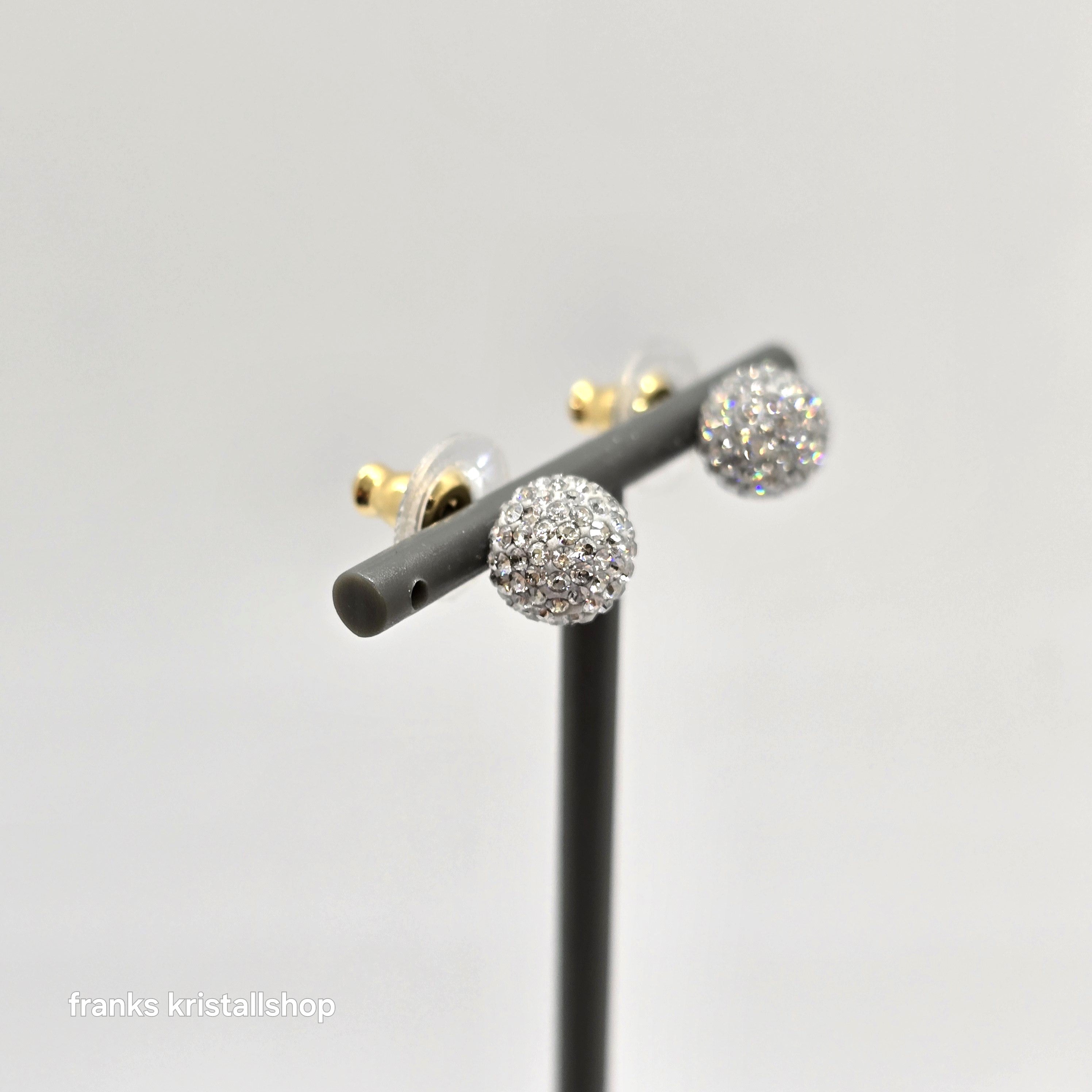 SWAROVSKI Blow Ohrstecker Kugel Ohrringe Weiß, Vergoldet 5528455