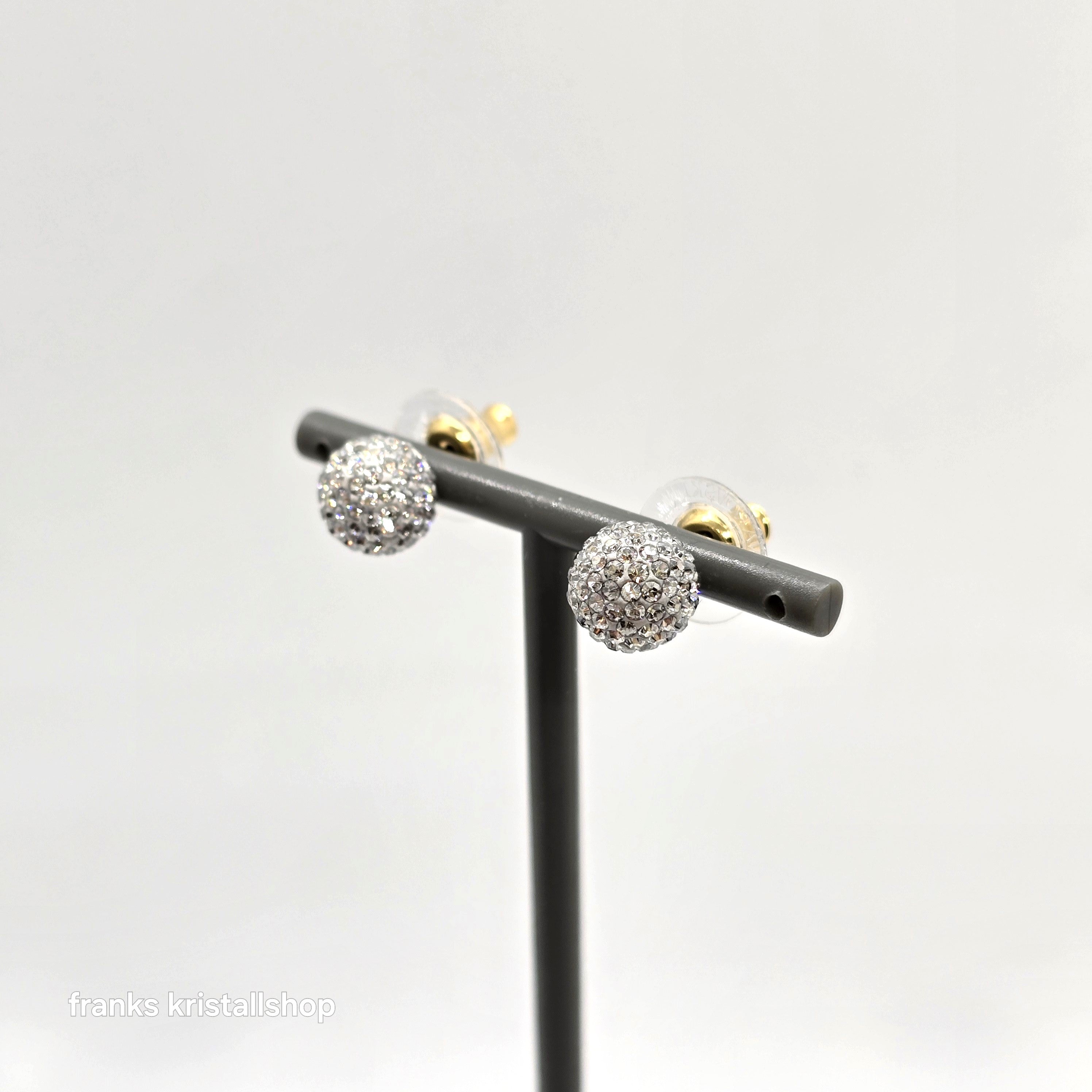SWAROVSKI Blow Ohrstecker Kugel Ohrringe Weiß, Vergoldet 5528455