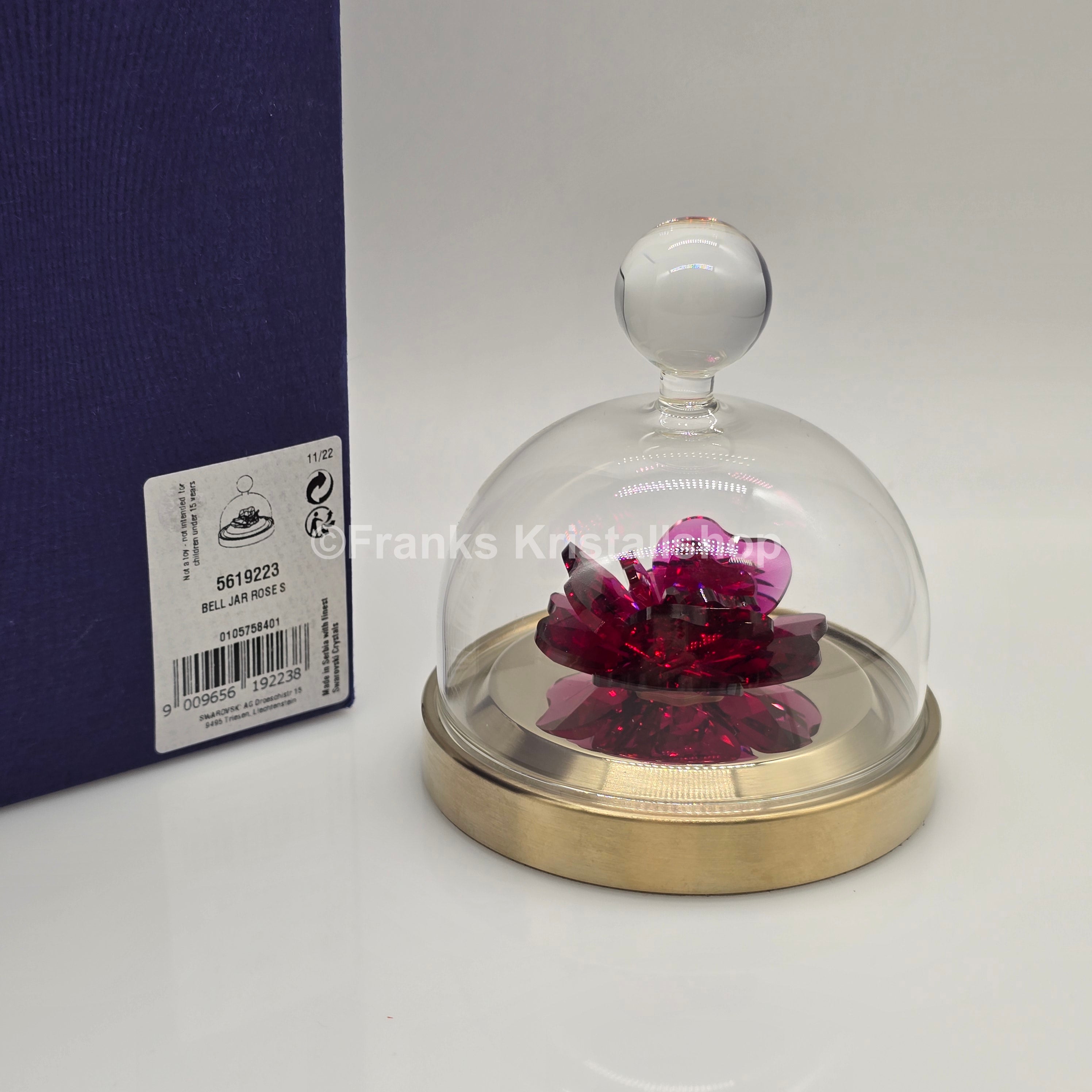 SWAROVSKI Blumenträume Garden Tales Rote Rose Glasglocke 5619223