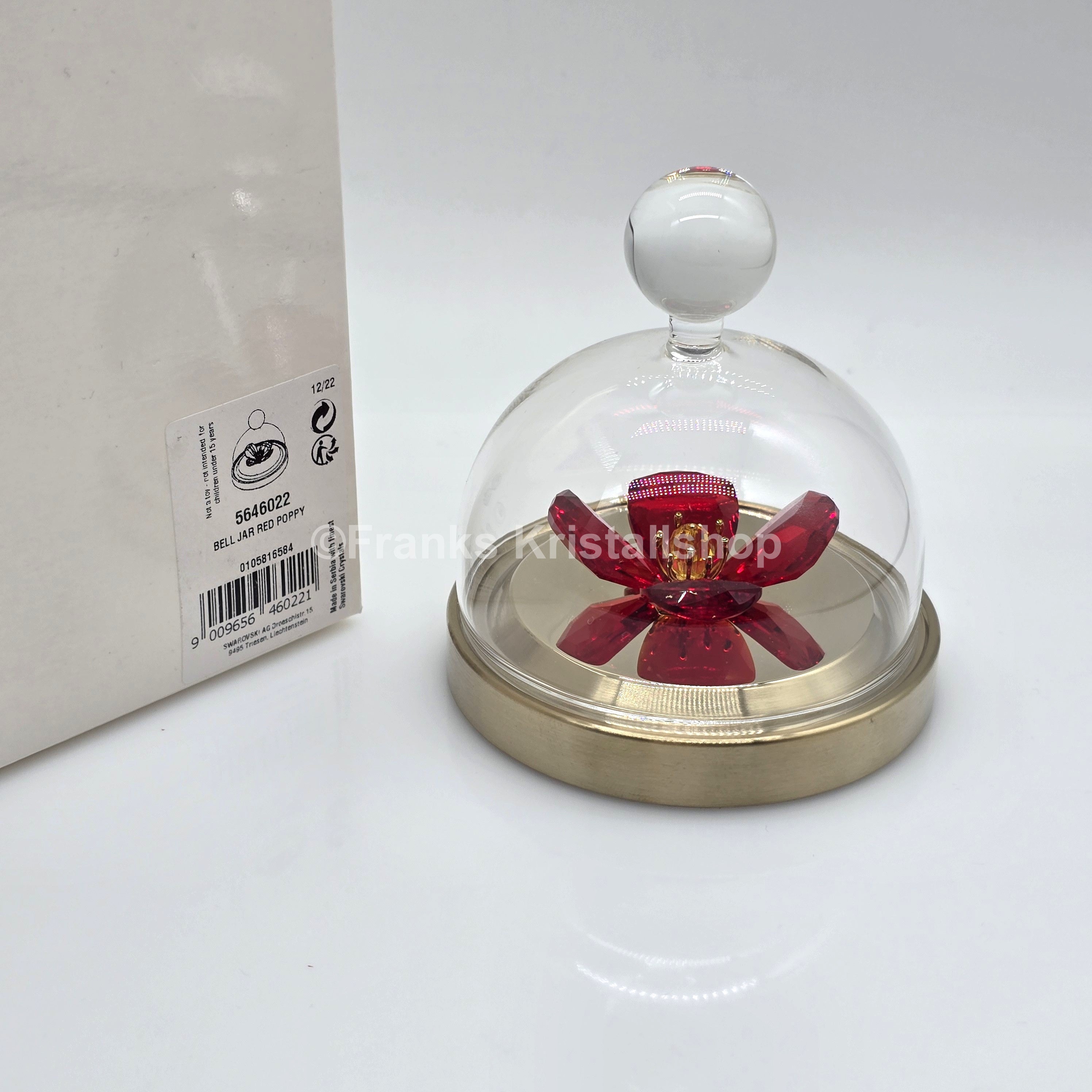 SWAROVSKI Blumenträume Garden Tales Roter Mohn Glasglocke 5646022