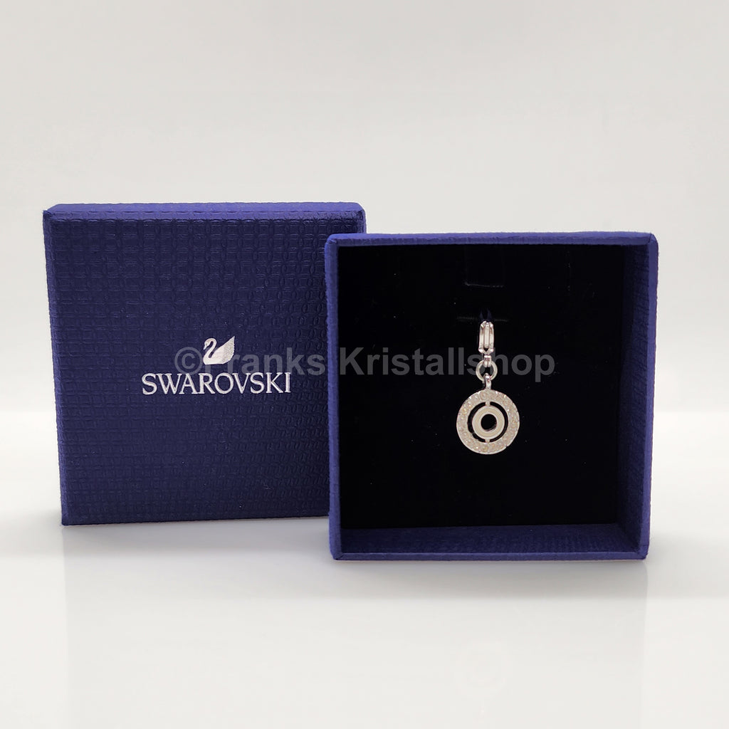 SWAROVSKI Charm Anhänger Buchstabe O, Weiß, Rhodiniert 1109997