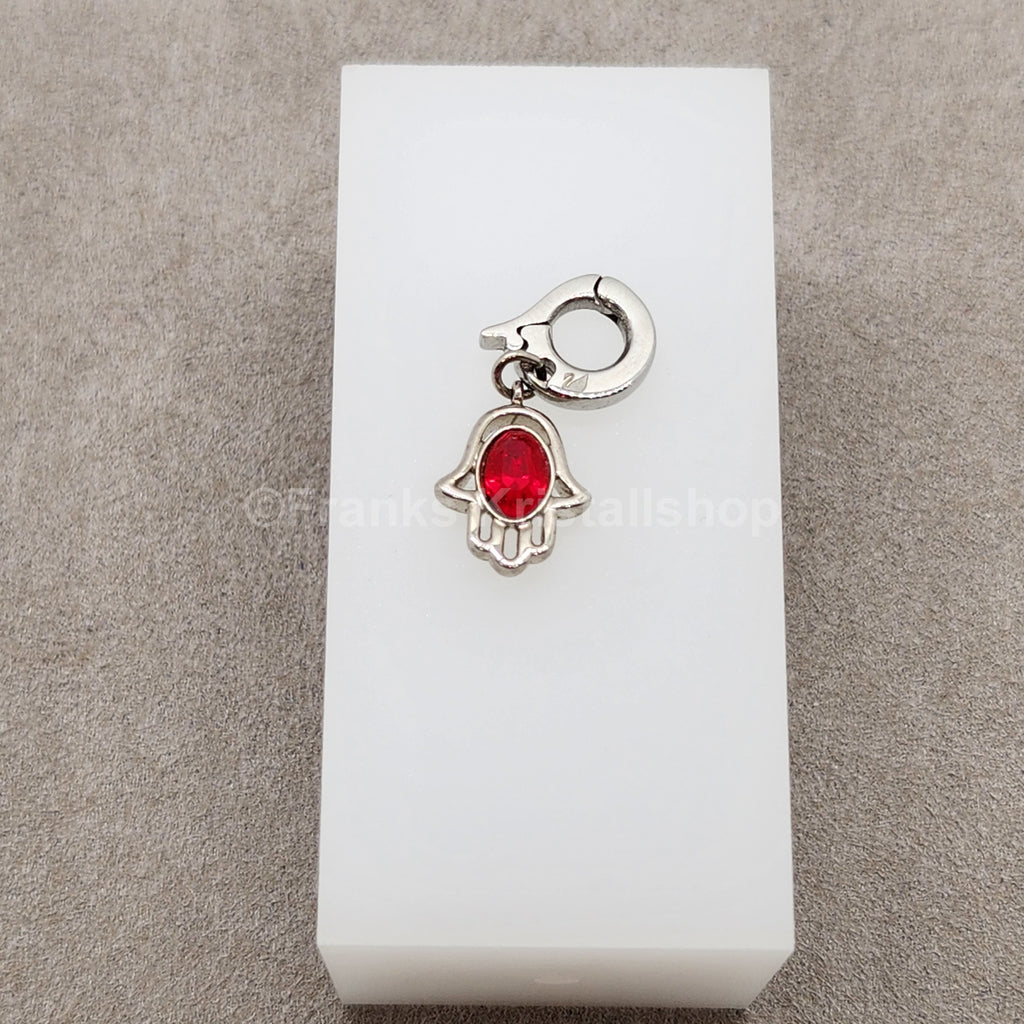 SWAROVSKI Charm Anhänger Hamsa Hand Glaube, Rot, Rhodiniert
