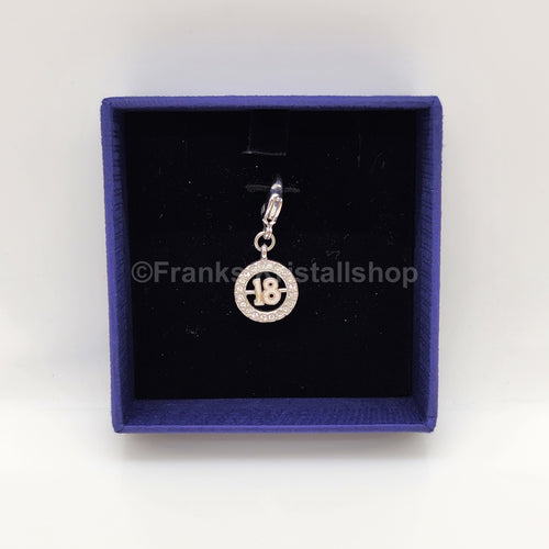 SWAROVSKI Charm Anhänger Zahl 18 Geburtstag Birthday Rhodiniert 1109728