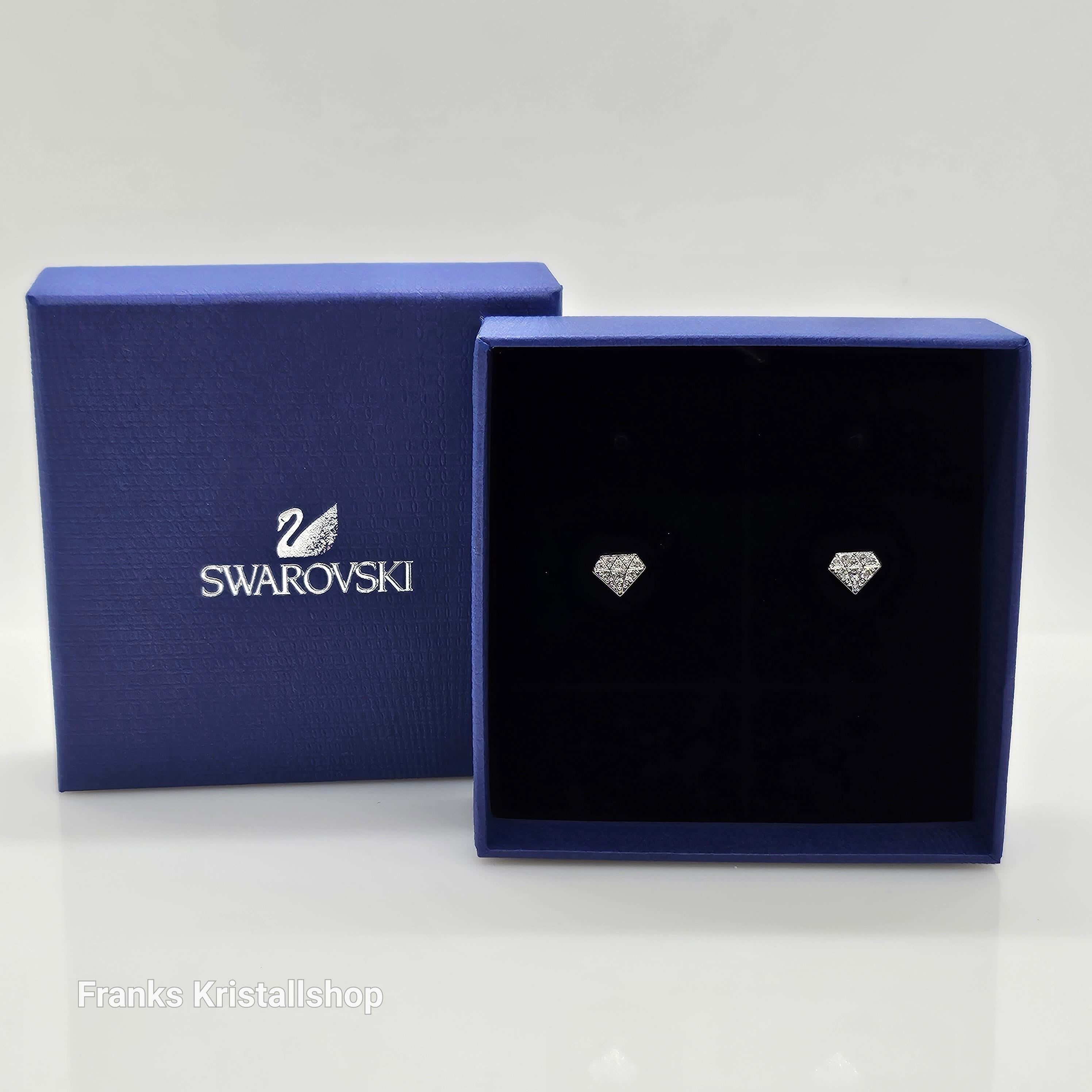 SWAROVSKI Chaton Ohrstecker Weiß, Rhodiniert 5481476