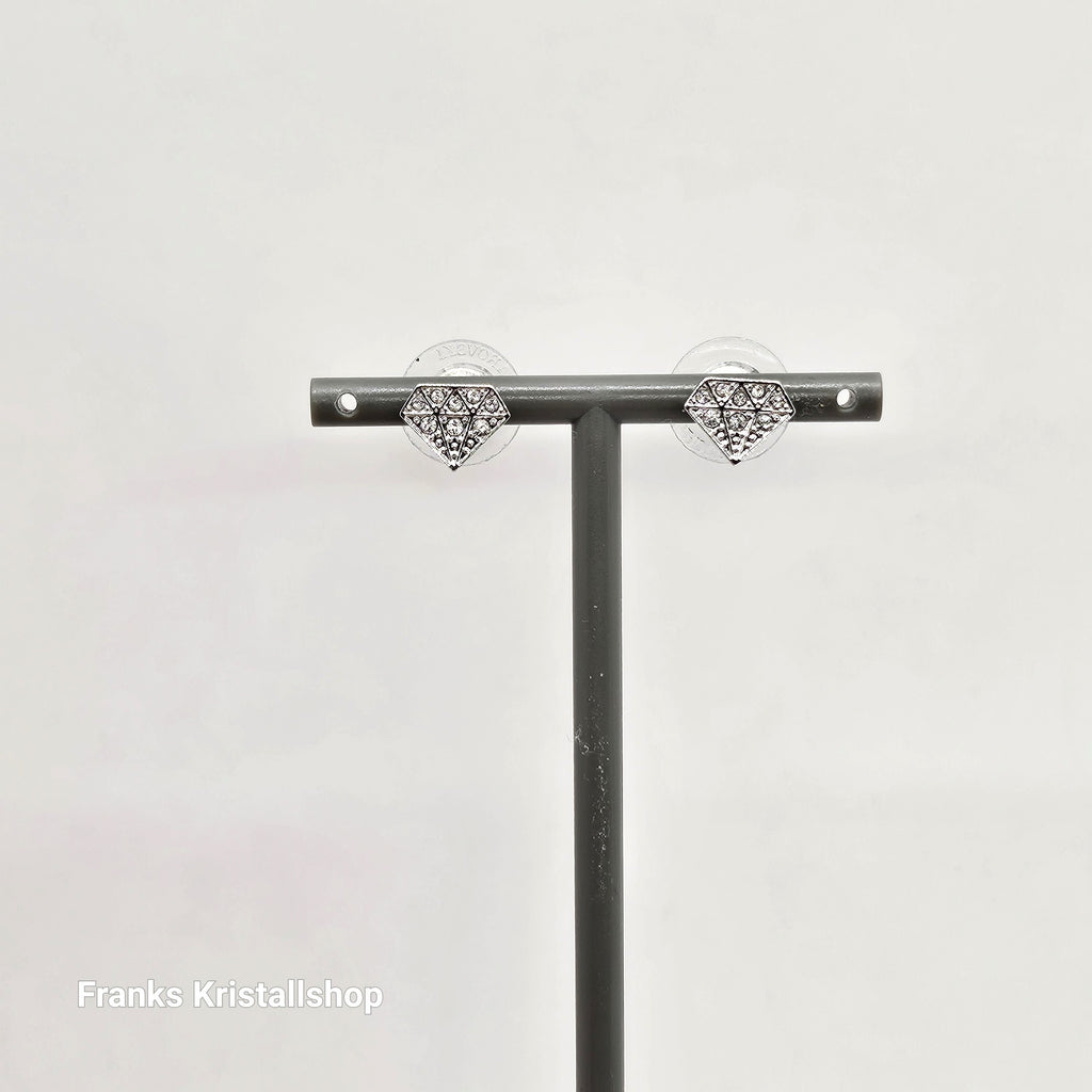 SWAROVSKI Chaton Ohrstecker Weiß, Rhodiniert 5481476