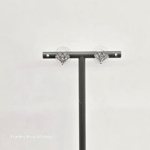 SWAROVSKI Chaton Ohrstecker Weiß, Rhodiniert 5481476