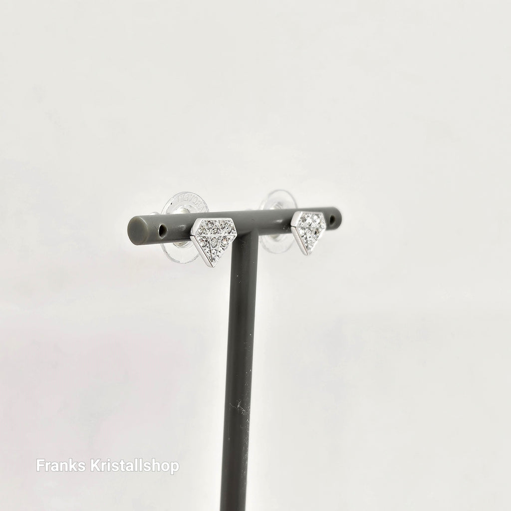 SWAROVSKI Chaton Ohrstecker Weiß, Rhodiniert 5481476