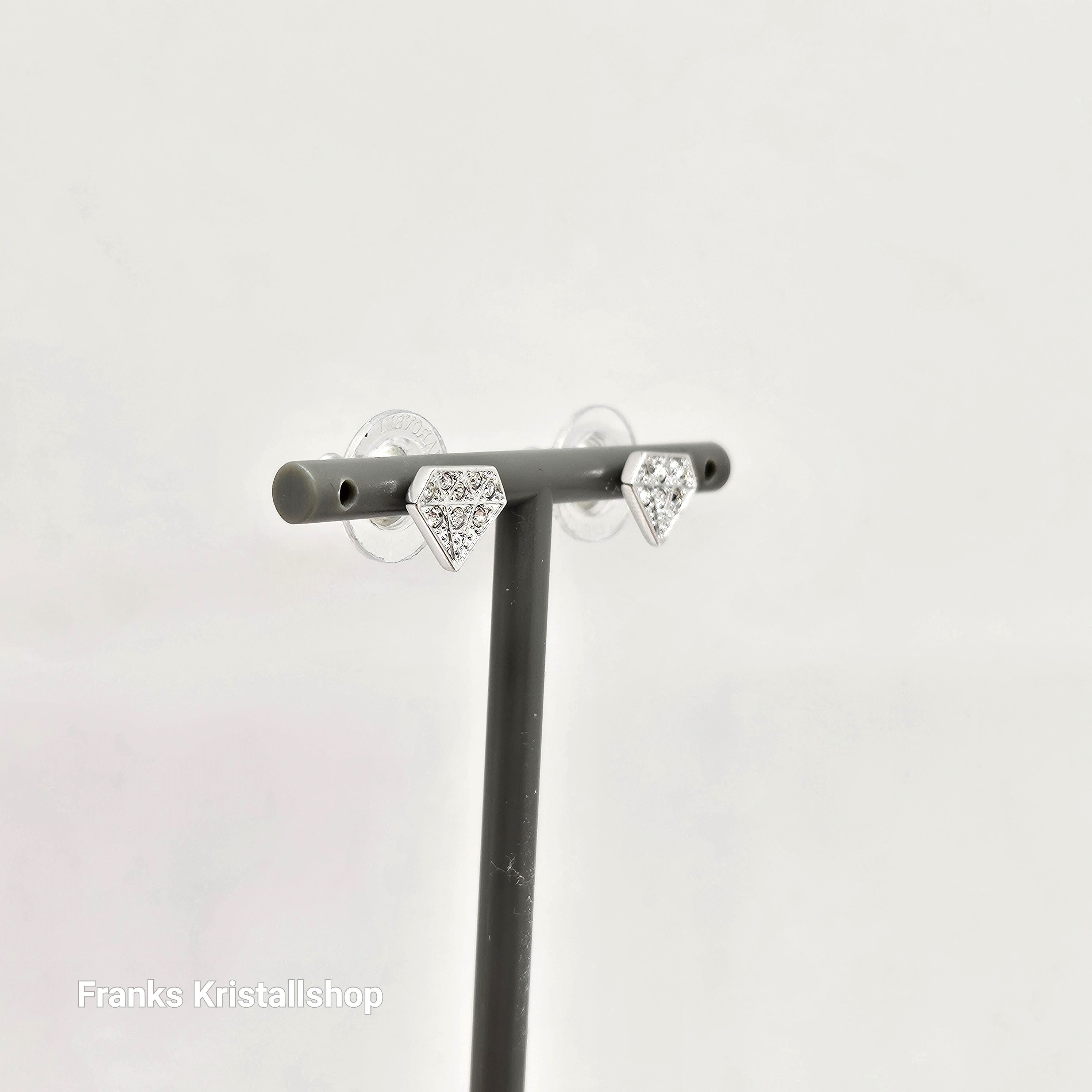SWAROVSKI Chaton Ohrstecker Weiß, Rhodiniert 5481476