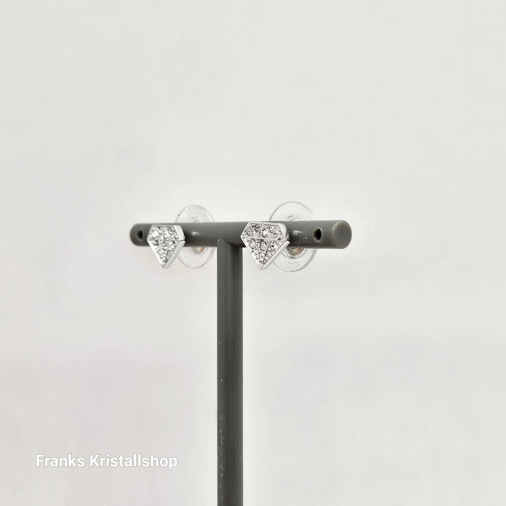 SWAROVSKI Chaton Ohrstecker Weiß, Rhodiniert 5481476