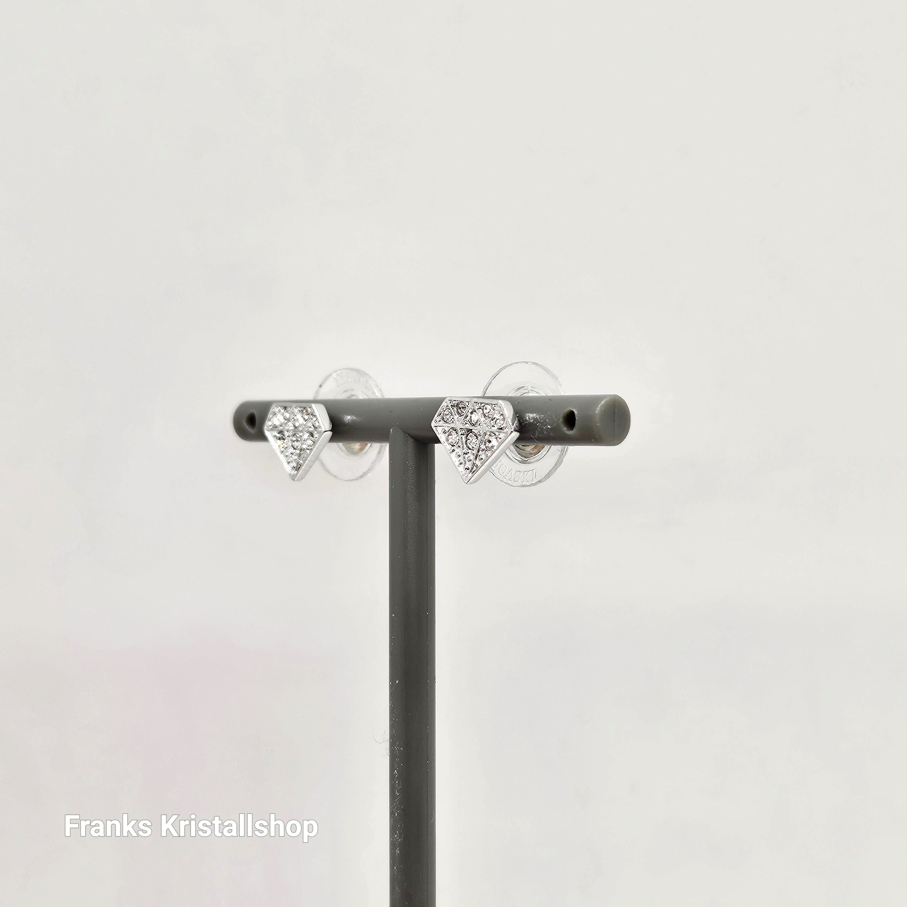 SWAROVSKI Chaton Ohrstecker Weiß, Rhodiniert 5481476