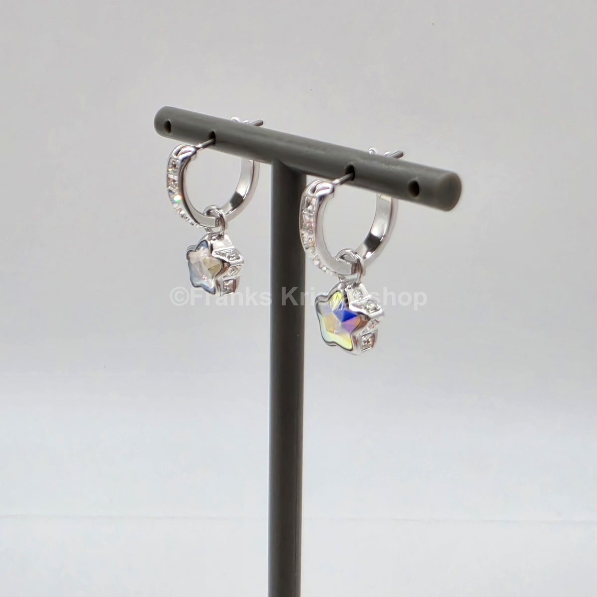 SWAROVSKI Chroma Drop-Ohrhänger Stern, Weiß, Rhodiniert 5754172