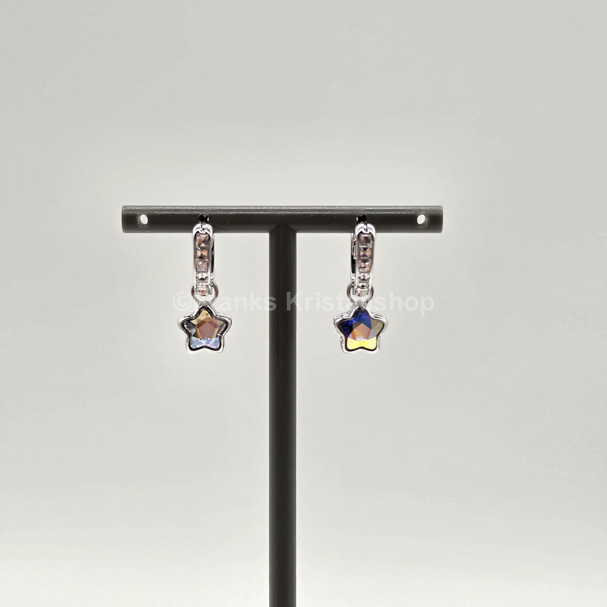 SWAROVSKI Chroma Drop-Ohrhänger Stern, Weiß, Rhodiniert 5754172