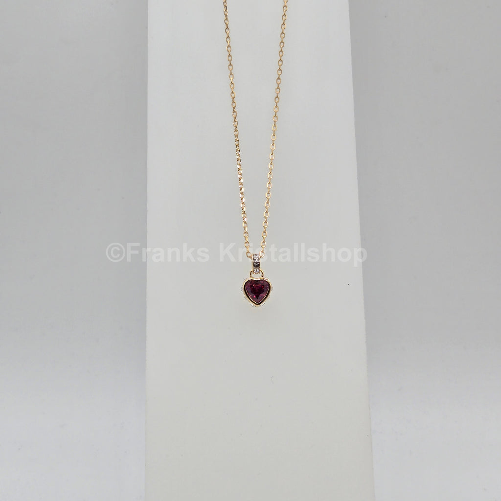 SWAROVSKI Stilla Herz Halskette Rot, Goldlegierungsschicht 5648750