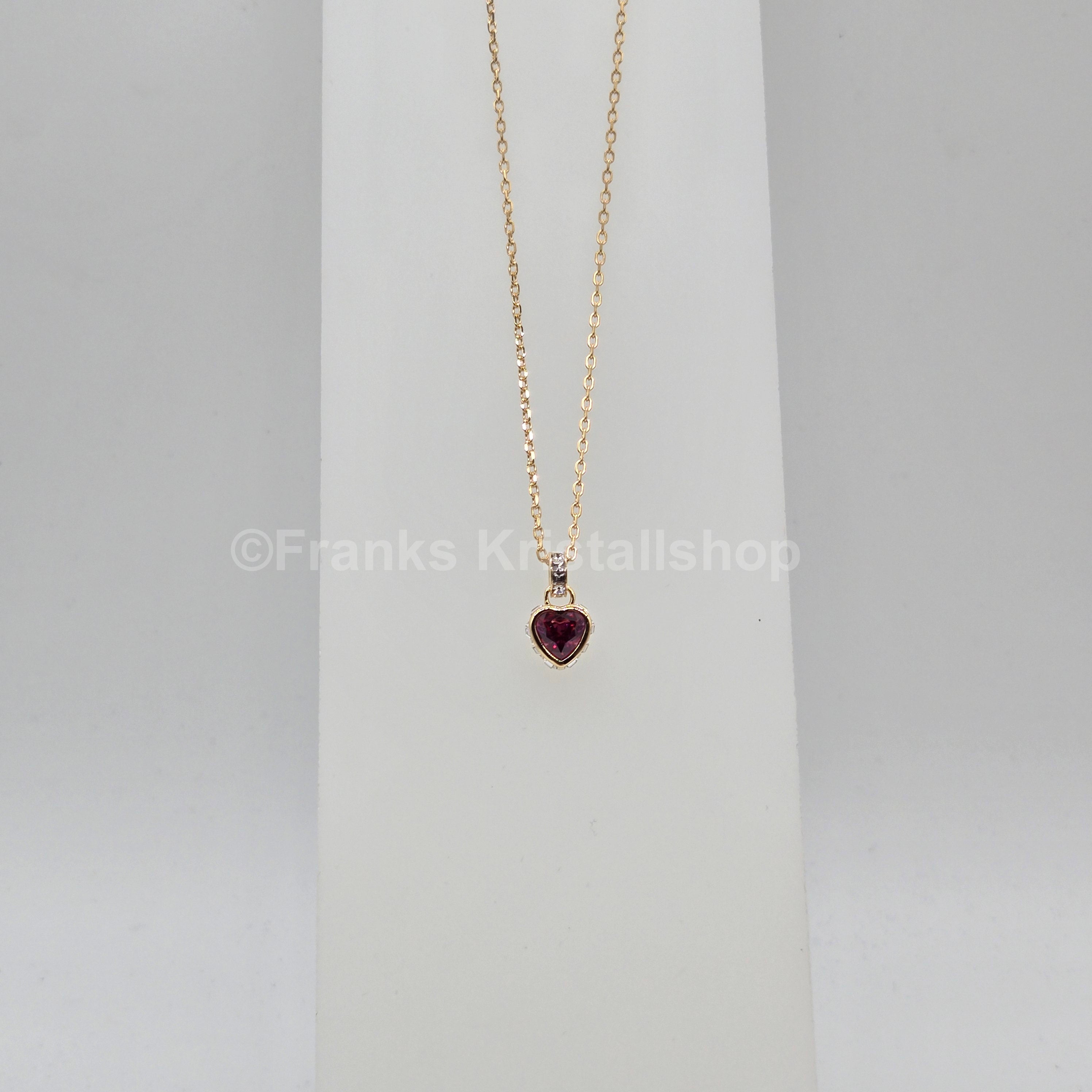 SWAROVSKI Stilla Herz Halskette Rot, Goldlegierungsschicht 5648750