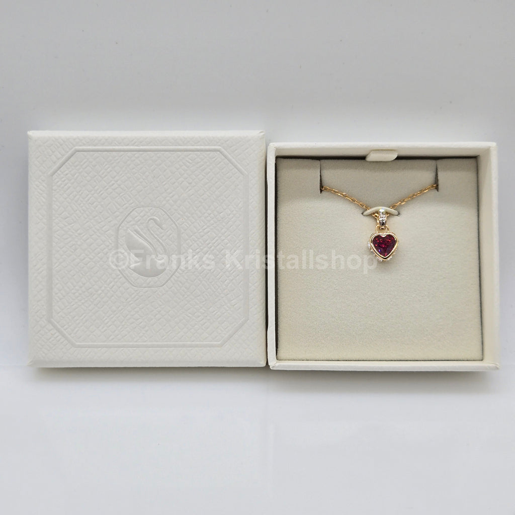 SWAROVSKI Stilla Herz Halskette Rot, Goldlegierungsschicht 5648750