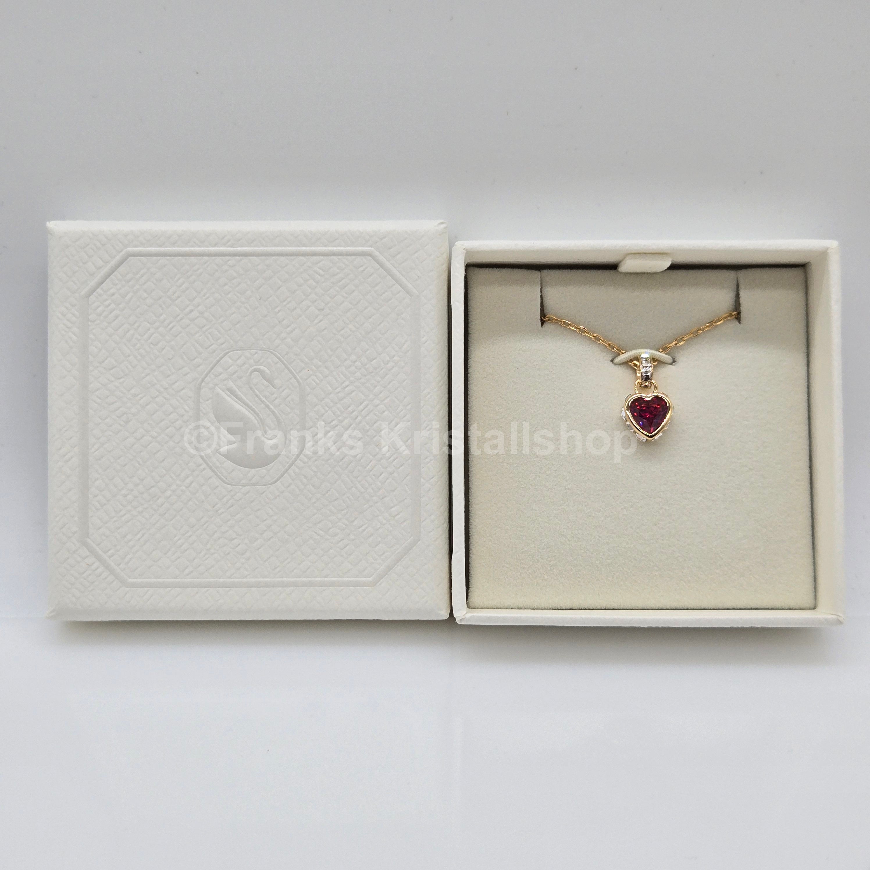SWAROVSKI Stilla Herz Halskette Rot, Goldlegierungsschicht 5648750