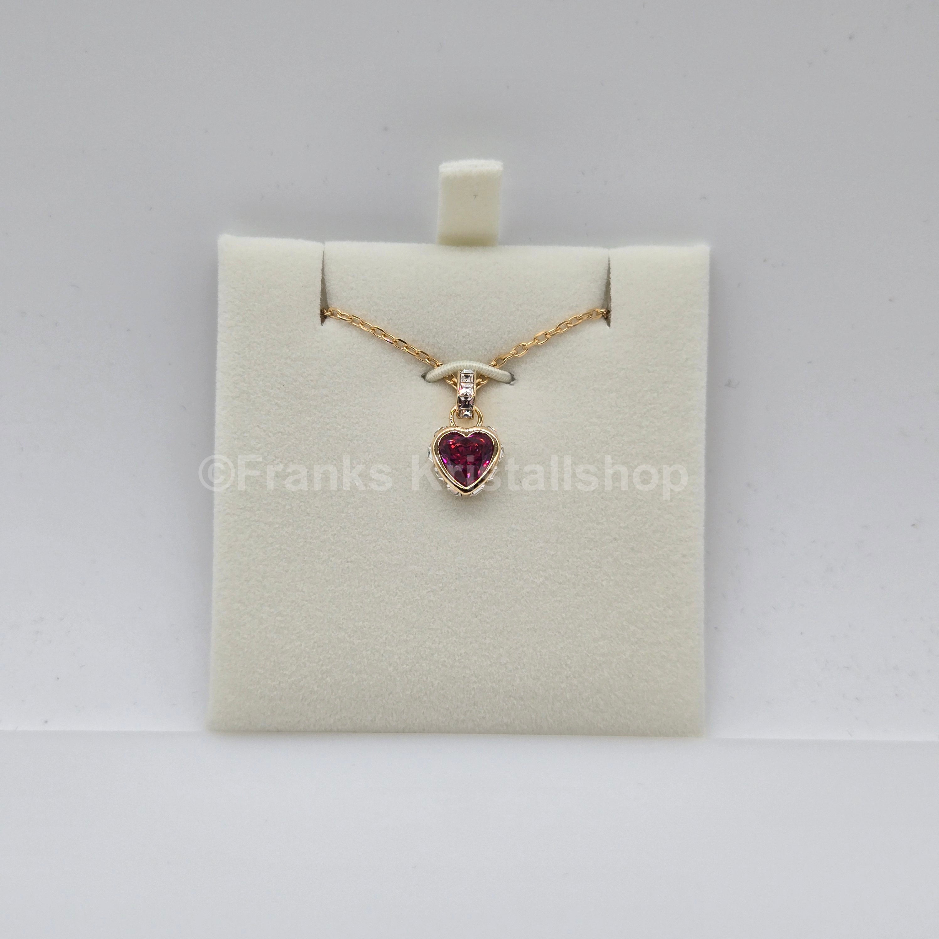 SWAROVSKI Stilla Herz Halskette Rot, Goldlegierungsschicht 5648750