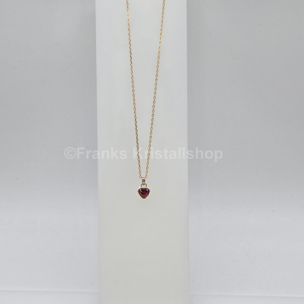 SWAROVSKI Stilla Herz Halskette Rot, Goldlegierungsschicht 5648750