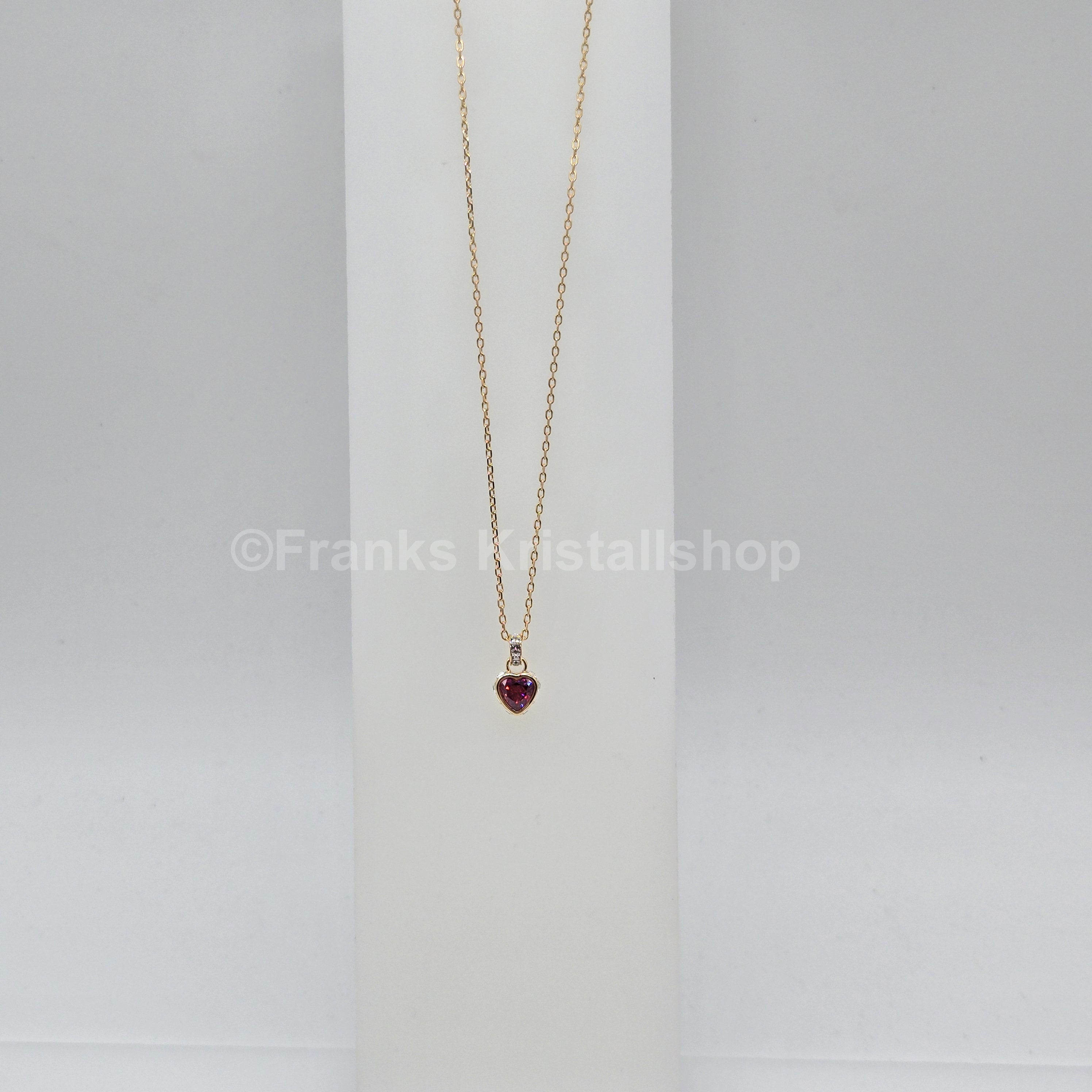 SWAROVSKI Stilla Herz Halskette Rot, Goldlegierungsschicht 5648750