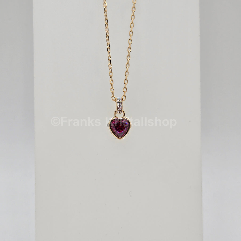 SWAROVSKI Stilla Herz Halskette Rot, Goldlegierungsschicht 5648750