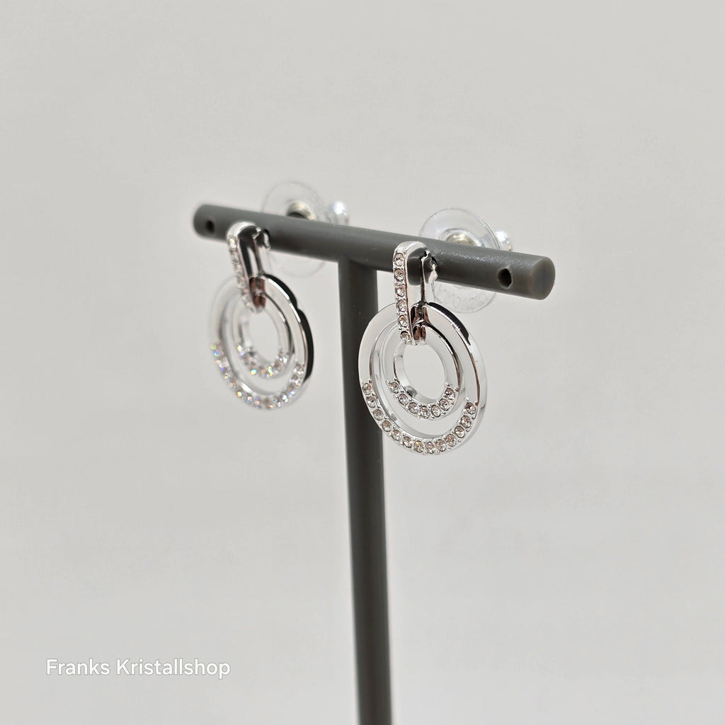 SWAROVSKI Circle Kreolen Rund, Weiß, Rhodiniert 5616265