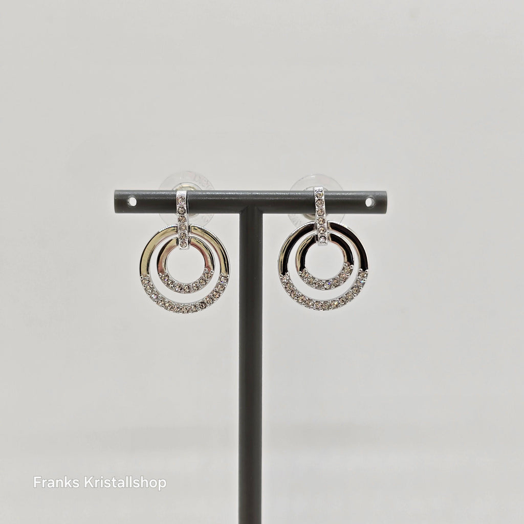 SWAROVSKI Circle Kreolen Rund, Weiß, Rhodiniert 5616265