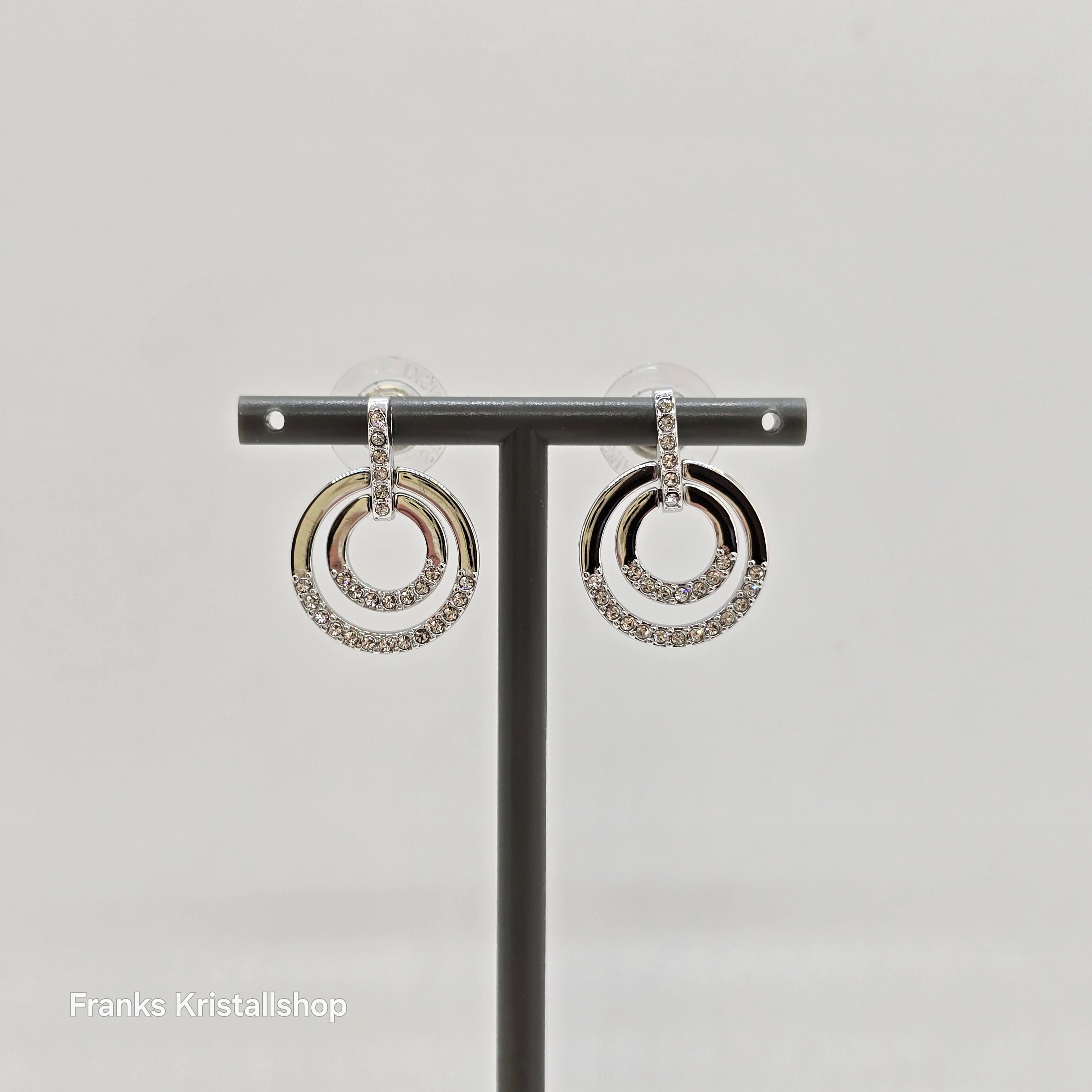 SWAROVSKI Circle Kreolen Rund, Weiß, Rhodiniert 5616265