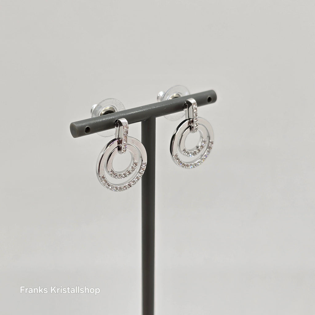 SWAROVSKI Circle Kreolen Rund, Weiß, Rhodiniert 5616265