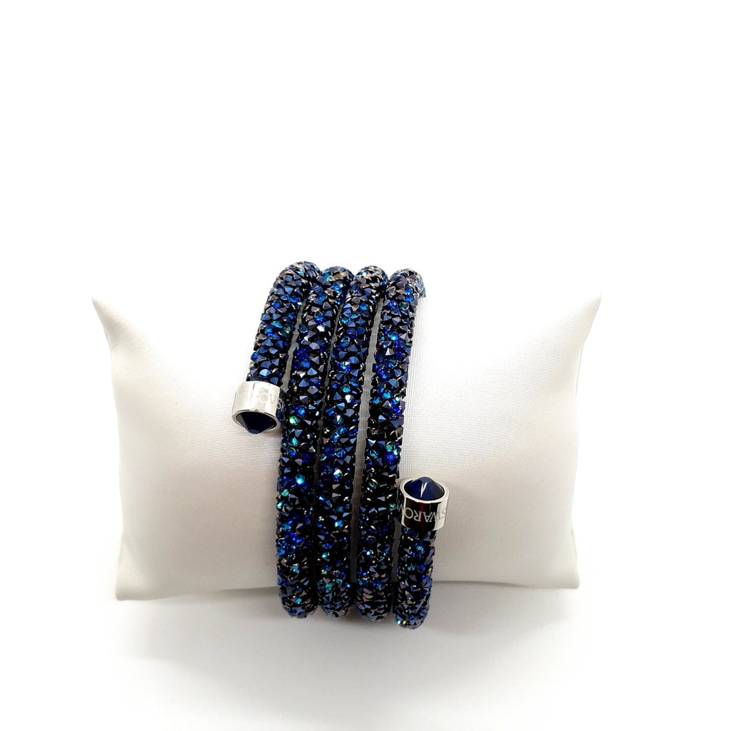 SWAROVSKI Crystaldust Triple Armreif Größe S Blau 5294928