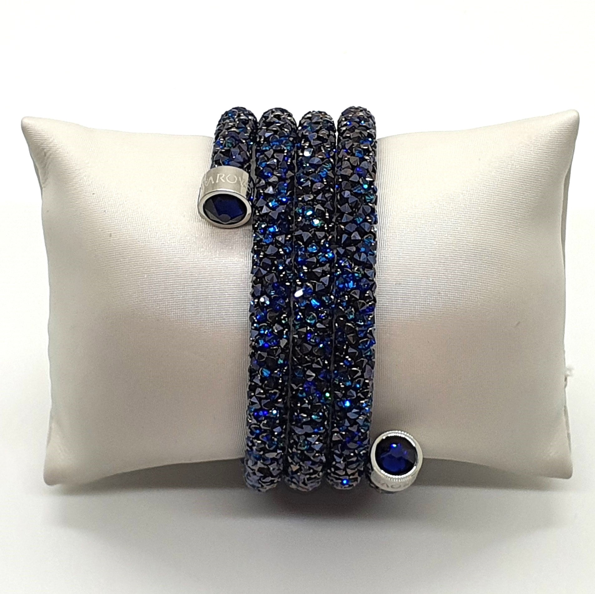 SWAROVSKI Crystaldust Triple Armreif Größe M Blau 5294804