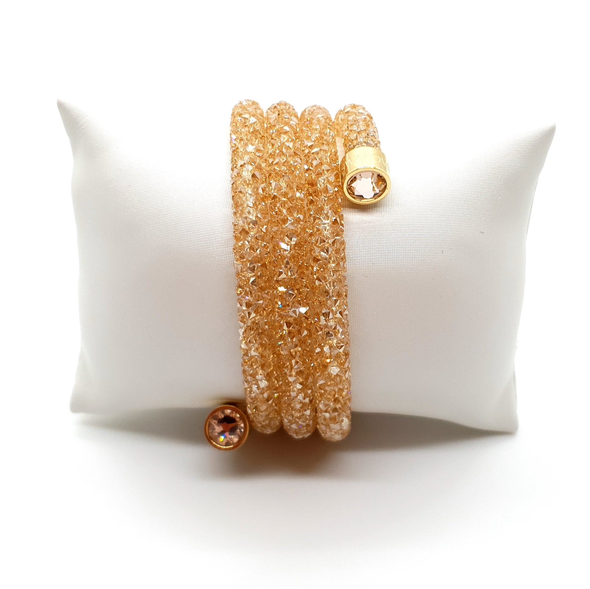 SWAROVSKI Crystaldust Triple Armreif Größe S Gold 5292446