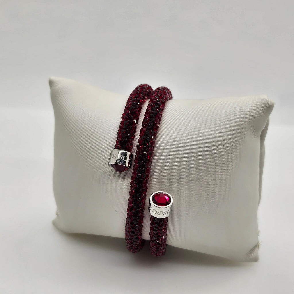 SWAROVSKI Crystaldust Doppel Armreif Größe S Rot 5255905