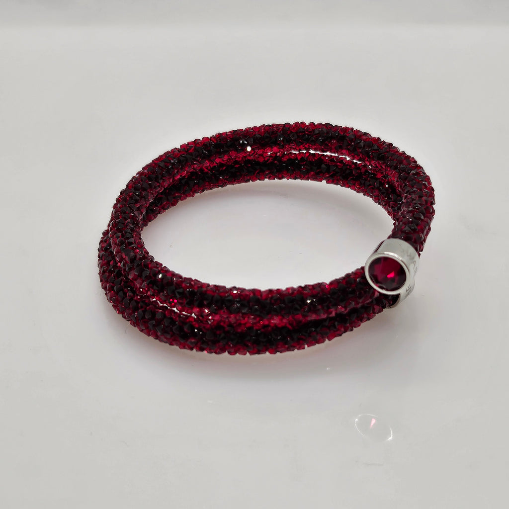 SWAROVSKI Crystaldust Doppel Armreif Größe S Rot 5255905