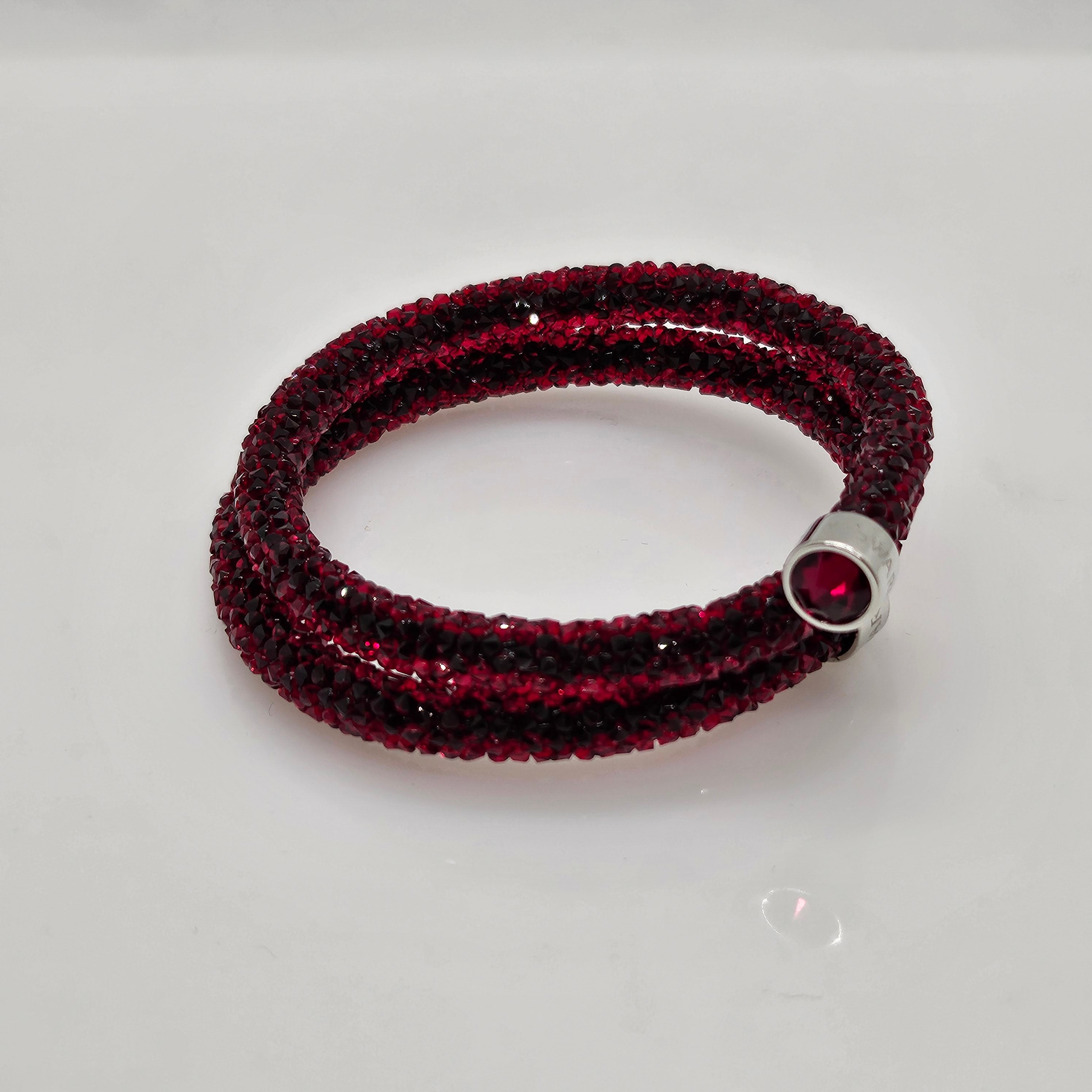 SWAROVSKI Crystaldust Doppel Armreif Größe S Rot 5255905