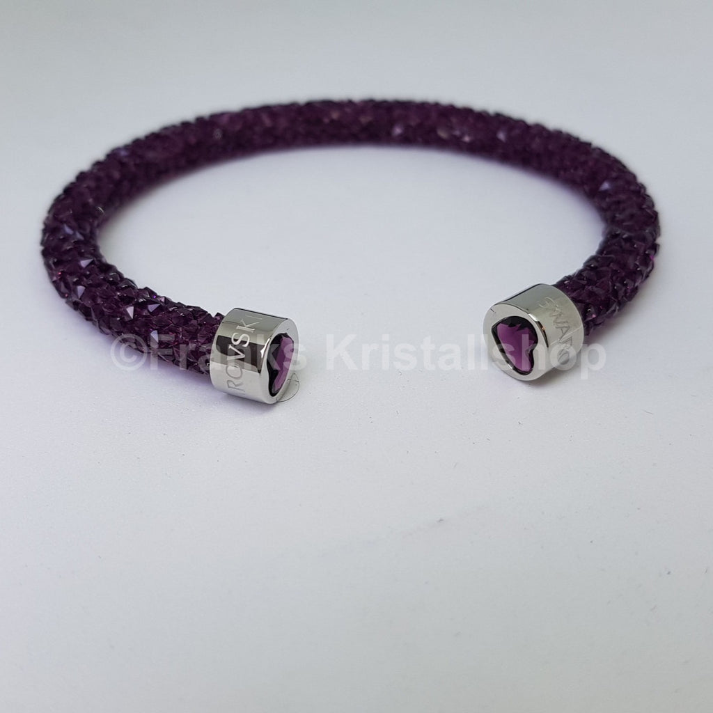 SWAROVSKI Crystaldust Armreif Herz Violett Lila Größe M 5278499 oU