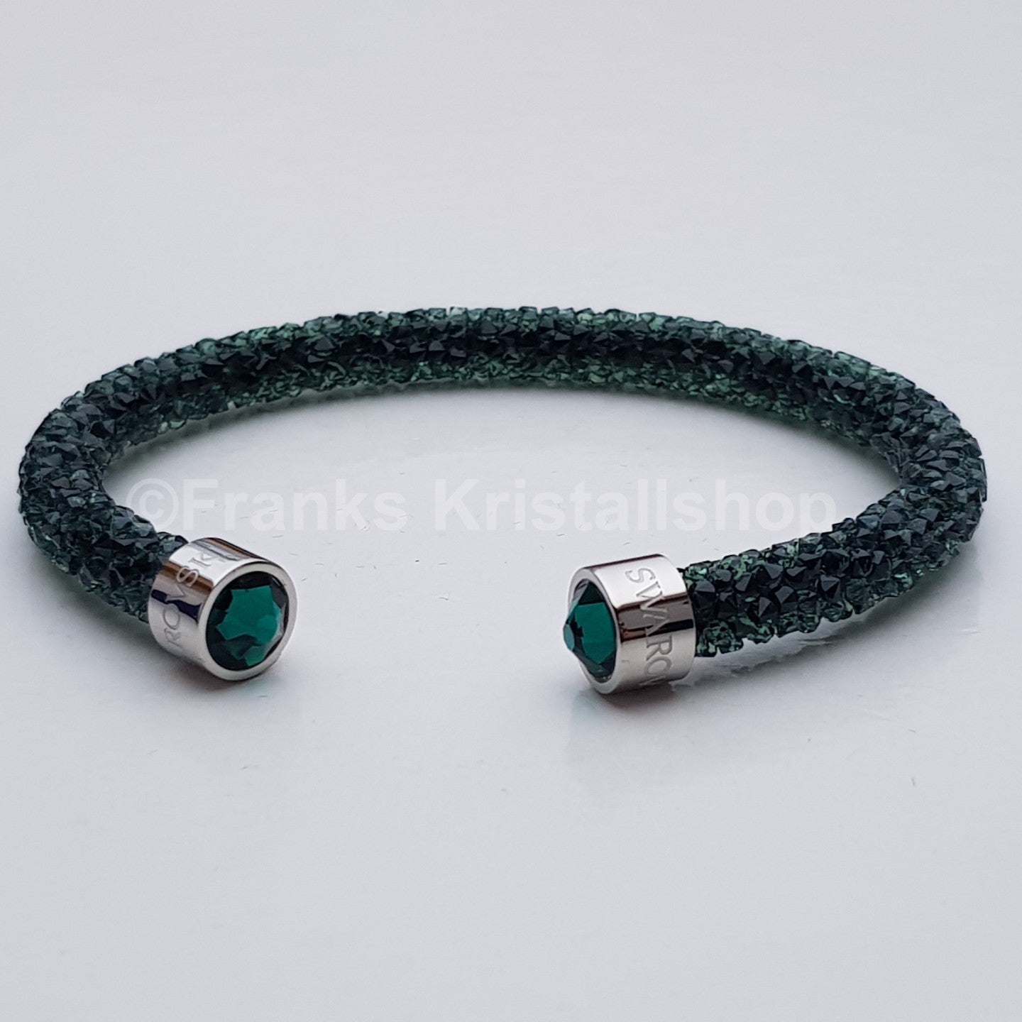 SWAROVSKI Crystaldust Armreif Größe M Grün 5250690 oU