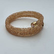 Lade das Bild in den Galerie-Viewer, SWAROVSKI Crystaldust Double Armreif Größe S Gold 5255907 oU
