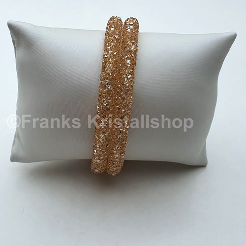 SWAROVSKI Crystaldust Double Armreif Größe S Gold 5255907 oU